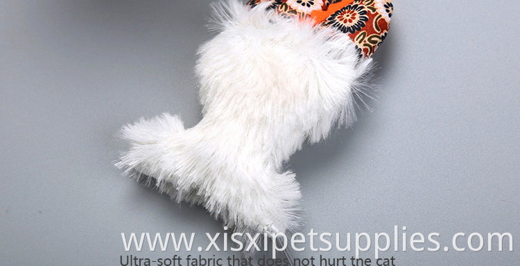 Soft plush fish with catnip toy for cat